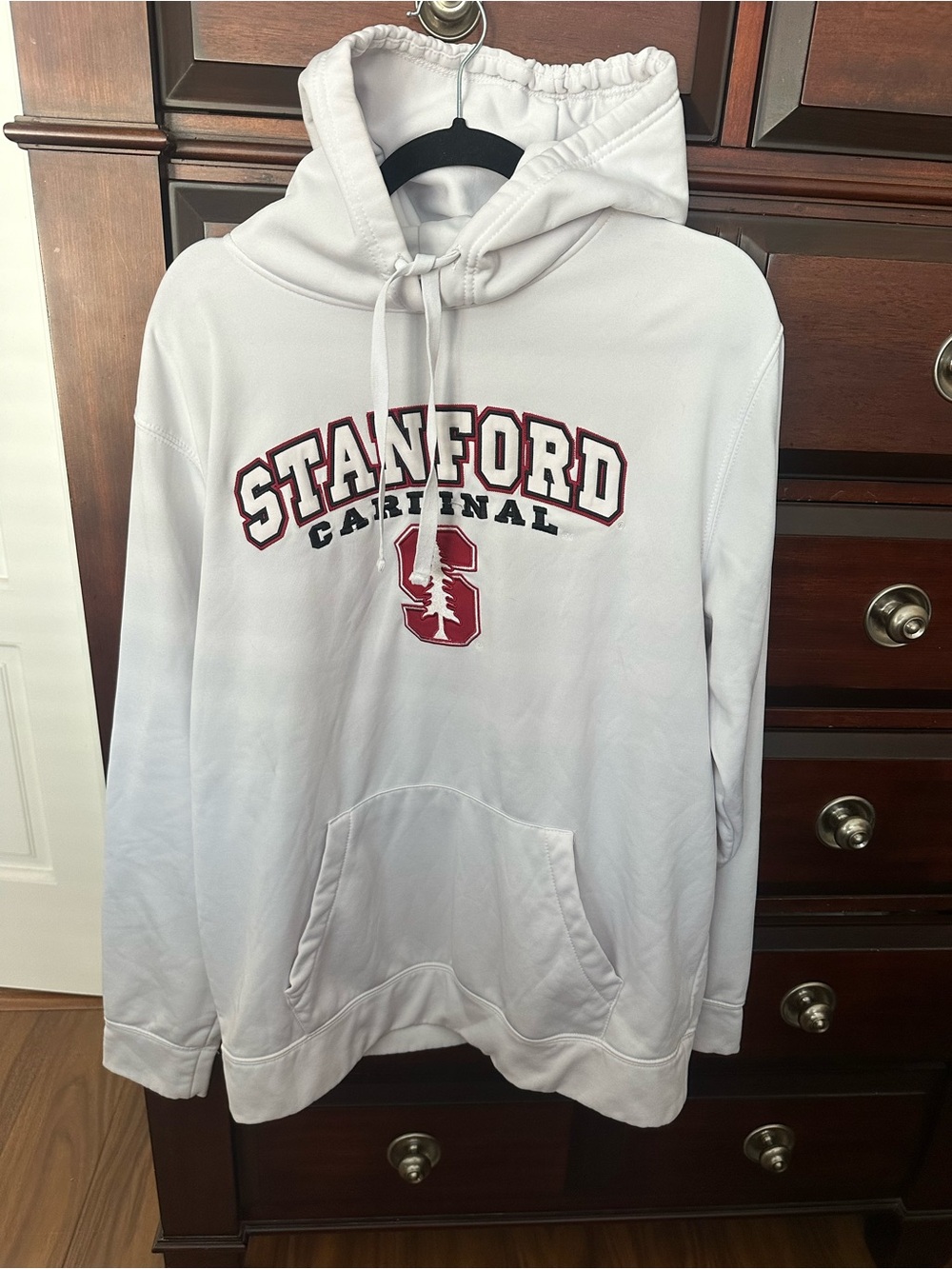 Stanford Cardinal White Pullover Hoodie - Men's XL
